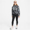 NIKE Fast Mid-Rise 7/8 Laufleggings mit Taschen Damen 010 - black/reflective silv XS