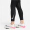 NIKE Fast Mid-Rise 7/8 Laufleggings mit Taschen Damen 010 - black/reflective silv XS