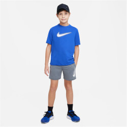 NIKE Dri-FIT Multi+ Graphic kurzarm Trainingsshirt Jungen 480 - game royal/white S (128-137 cm)