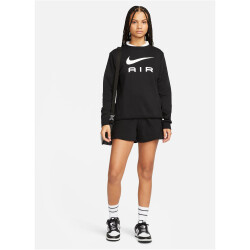 NIKE Air Fleece Rundhals Sweatshirt Damen 010 - black/white S