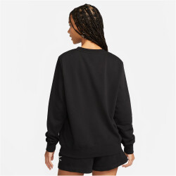 NIKE Air Fleece Rundhals Sweatshirt Damen 010 - black/white S