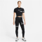 NIKE Pro Dri-FIT Cropped Graphic kurzarm Trainingsshirt Damen 010 - black/white XL