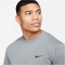 NIKE UV Hyverse Dri-FIT kurzarm Fitnessshirt Herren 097 - smoke grey/htr/black S