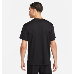 NIKE Dri-FIT UV Miler kurzarm Laufshirt Herren 010 - black/reflective silv XXL