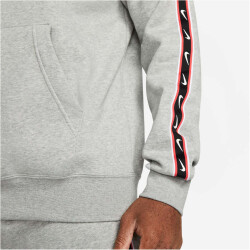 NIKE Sportswear Repeat Fleece Hoodie Herren 064 - dk grey heather/lt crimson S
