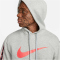 NIKE Sportswear Repeat Fleece Hoodie Herren 064 - dk grey heather/lt crimson S
