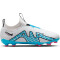 NIKE Jr. Air Zoom Mercurial Vapor 15 Academy MG Multi-Ground Fußballschuhe Kinder 146 - white/baltic blue-pink blast 29.5