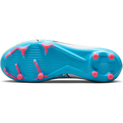 NIKE Jr. Zoom Mercurial Vapor 15 Academy MG Multi-Ground Fußballschuhe Kinder 146 - white/baltic blue-pink blast 33.5