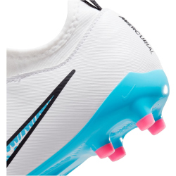 NIKE Jr. Zoom Mercurial Vapor 15 Academy MG Multi-Ground Fußballschuhe Kinder 146 - white/baltic blue-pink blast 33.5