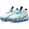 NIKE Jr. Zoom Mercurial Vapor 15 Academy MG Multi-Ground Fußballschuhe Kinder 146 - white/baltic blue-pink blast 33.5