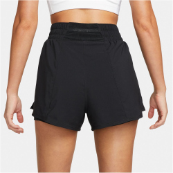 NIKE Dri-FIT One High-Waist 3" 2in1 Shorts Damen 010 - black/reflective silv XXL