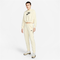 NIKE Sportswear Club Fleece Jogginghose Damen 113 - coconut milk/black S