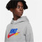 NIKE Sportswear Fleece-Hoodie Jungen 063 - dk grey heather L (147-158 cm)