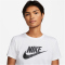 NIKE Sportswear Essentials Logo T-Shirt Damen 100 - white/black XS