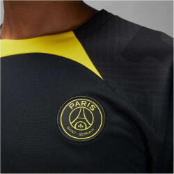 NIKE Paris Saint-Germain Strike Jordan Dri-FIT Knit kurzarm Fußballshirt Herren 011 - black/black/tour yellow/tour yellow S