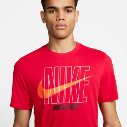 NIKE NIKE Dri-FIT Slub T-Shirt Herren 657 - university red S