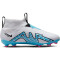 NIKE Jr. Zoom Superfly 9 Academy FG/MG Fußballschuhe Kinder 146 - white/baltic blue-pink blast 34