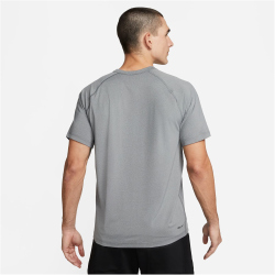 NIKE Dri-FIT Ready kurzarm Fitnessshirt Herren 084 - smoke grey/htr/black XL