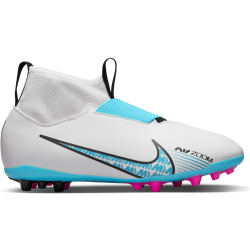 NIKE Jr. Air Zoom Mercurial Superfly 9 Academy Kunstrasen-Fu&szlig;ballschuhe Kinder 146 - white/baltic blue-pink blast 38.5