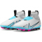 NIKE Jr. Air Zoom Mercurial Superfly 9 Academy Kunstrasen-Fu&szlig;ballschuhe Kinder 146 - white/baltic blue-pink blast 38.5