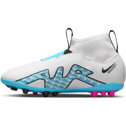 NIKE Jr. Zoom Superfly 9 Academy Kunstrasen-Fußballschuhe Kinder 146 - white/baltic blue-pink blast 37.5