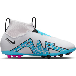 NIKE Jr. Zoom Superfly 9 Academy Kunstrasen-Fußballschuhe Kinder 146 - white/baltic blue-pink blast 37.5