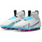 NIKE Jr. Zoom Superfly 9 Academy Kunstrasen-Fußballschuhe Kinder 146 - white/baltic blue-pink blast 37.5