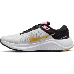 NIKE Air Zoom Structure 24 Road Laufschuhe Damen 106 - white/wheat gold-black-pink spell 42