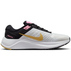 NIKE Air Zoom Structure 24 Road Laufschuhe Damen 106 - white/wheat gold-black-pink spell 42
