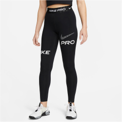 NIKE Pro Mid-Rise Graphic lange Fitness-Leggings Damen...