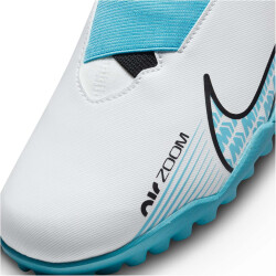 NIKE Jr. Air Zoom Mercurial Vapor 15 Academy TF Turf Multinocken-Fußballschuhe Kinder 146 - white/baltic blue-pink blast 38