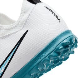 NIKE Jr. Air Zoom Mercurial Vapor 15 Academy TF Turf Multinocken-Fußballschuhe Kinder 146 - white/baltic blue-pink blast 38