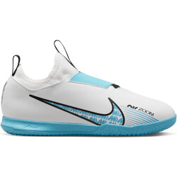 NIKE Jr. Zoom Mercurial Vapor 15 Academy IC Hallen-Fußballschuhe Kinder 146 - white/baltic blue-pink blast 29.5
