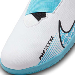 NIKE Jr. Zoom Mercurial Vapor 15 Academy IC Hallen-Fußballschuhe Kinder 146 - white/baltic blue-pink blast 29.5