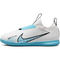 NIKE Jr. Zoom Mercurial Vapor 15 Academy IC Hallen-Fußballschuhe Kinder 146 - white/baltic blue-pink blast 29.5