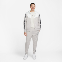 NIKE Sportswear Repeat Kapuzenjacke Herren 012 - lt iron ore/summit white/black S