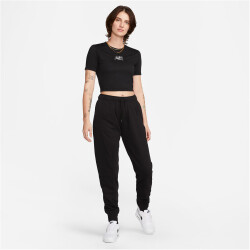 NIKE Air Mid-Rise Fleece Jogginghose Damen 010 - black/black/white S