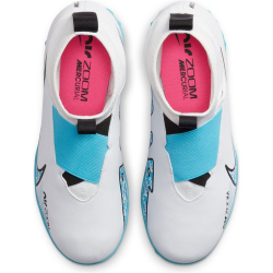 NIKE Jr. Zoom Mercurial Superfly 9 Academy TF Turf Multinocken-Fu&szlig;ballschuhe Kinder 146 - white/baltic blue-pink blast 32