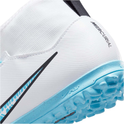 NIKE Jr. Zoom Mercurial Superfly 9 Academy TF Turf Multinocken-Fu&szlig;ballschuhe Kinder 146 - white/baltic blue-pink blast 32