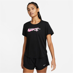 NIKE Dri-FIT One kurzarm Trainingsshirt Damen 010 - black L