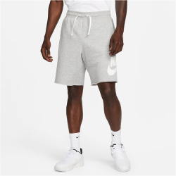 NIKE Club Alumni French Terry Shorts Herren 063 - dk grey heather/white/white XL