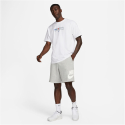 NIKE Club Alumni French Terry Shorts Herren 063 - dk grey heather/white/white XL