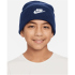 NIKE PEAK Beanie Kinder 063 - dk grey heather/white