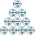 10er Ballpaket DERBYSTAR Bundesliga Brillant Light 350g...