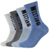 4er Pack Mustang Casual Bio-Baumwolle Crew Tennissocken...