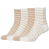 4er Pack camano Soft Bio-Baumwolle Striped Ankle Socken...