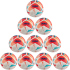 10er Ballpaket JAKO Flow Fußball Trainingsball...