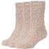 3er Pack camano Sustainable Cosy Fuzzy Crew Socken Damen...