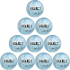 10er Ballpaket Select Campo DB Handball hellblau/schwarz 3