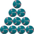 10er Ballpaket erima Flash Duro Handball Trainingsball...